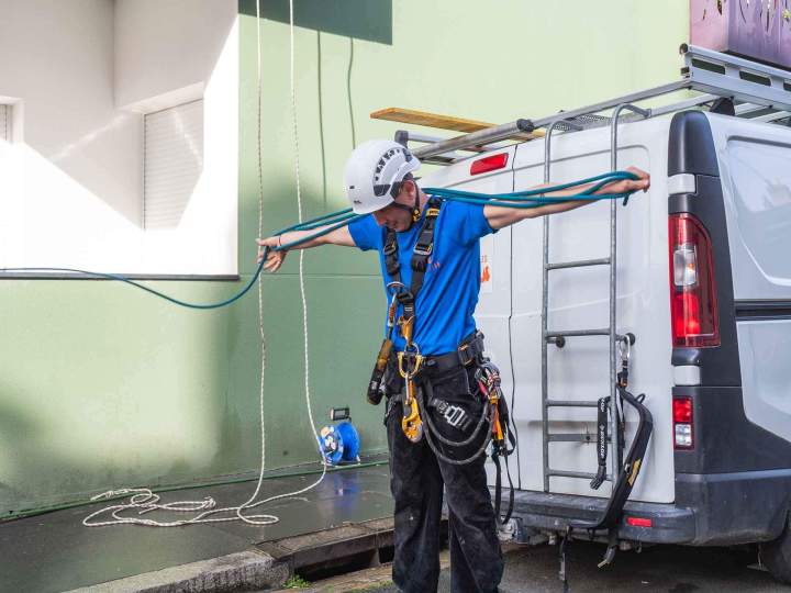 Travaux de peinture de bâtiment en hauteur Nantes